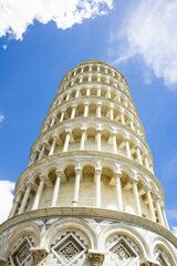 Wall Mural - The Square of Miracles of Pisa, with the Cathedral dedicated to Santa Maria Assunta, the baptistery, and the Leaning Tower of Pisa.