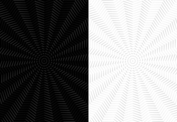 Wall Mural - abstract background pattern, white, gray, black. a circular radial illusion extending from the cente