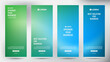 set of Blurred Turquoise roll up business brochure flyer banner design vertical template, cover presentation background, modern publication x-banner and flag-banner, Roll up banner stand template 