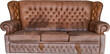 Old brown leather sofa couch luxury furniture