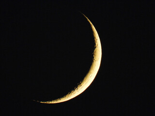 Wall Mural - waxing crescent moon phase