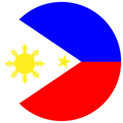 Wall Mural - Philippines flag icon sign