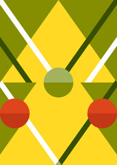 Wall Mural - abstract poster with christmas decorations. placard design in flat style.