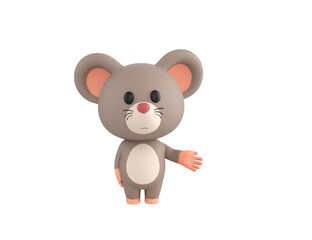 Wall Mural - Little Rat character giving his hand in 3d rendering.