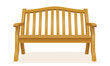 © kontur-vid - wooden garden park bench vector illustration