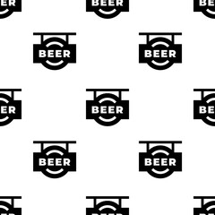 Sticker - Single Beer pattern. Beer concept. filled trendy Vector seamless Pattern, background, wallpaper