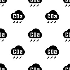 Single CO2 cloud pattern. CO2 cloud concept. filled trendy Vector seamless Pattern, background, wallpaper