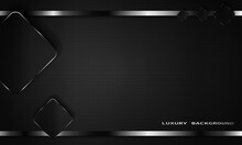 Modern Luxury Black Background With White Shine Geometric Shape