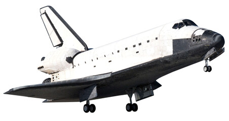 Wall Mural - space shuttle takes off into space. elements of this image furnished by nasa.