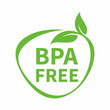 © muh - BPA free round symbol, green leaves, vector illustration