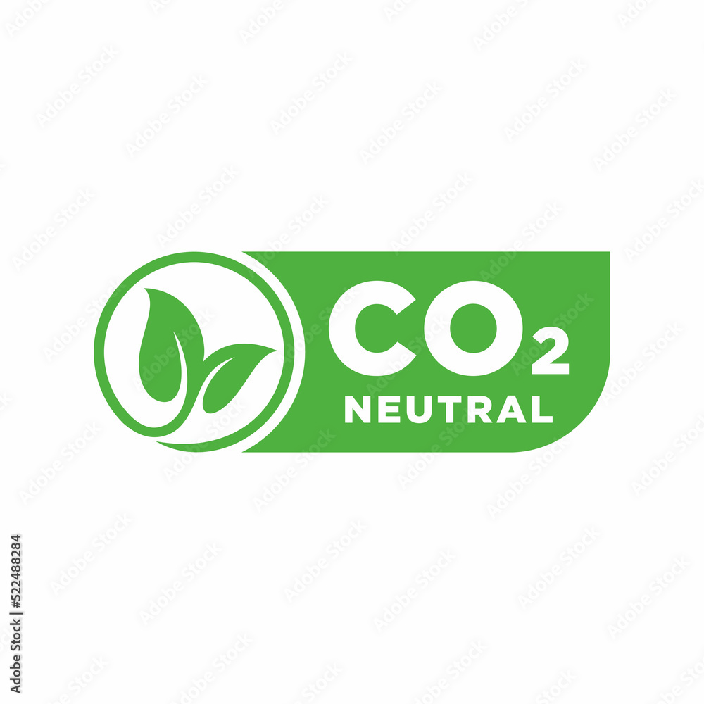 CO2 neutral green rough textured stamp - carbon emissions free (no air ...