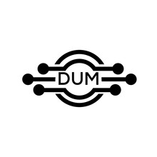 DUM Letter Logo. DUM Best White Background Vector Image. DUM Monogram Logo Design For Entrepreneur And Business.	
