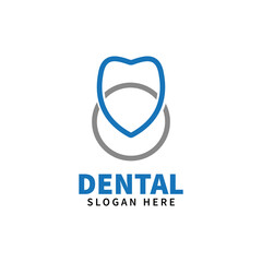 Canvas Print - Dental logo design template icon vector inspiration