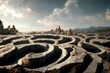 ancient roman amphitheatre. Generative AI Technology