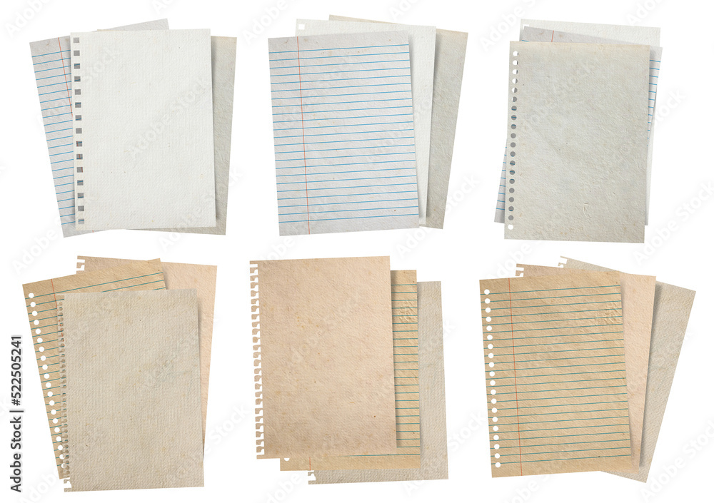 Paper textures background, isolated Stock Photo | Adobe Stock