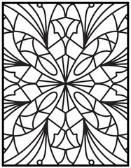 Simple mandala coloring page with easy and simple  patterns for kids or adults