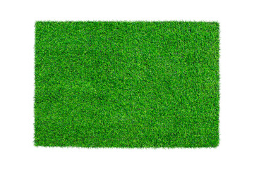 Wall Mural - Artificial green carpet grass isolated on transparent background - PNG format.