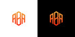 ABA Letter Logo Design polygon Monogram Icon Vector Template