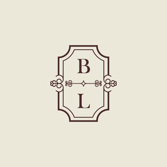 BL vintage initial monogram logo which is good for digital branding or print