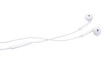 white earphones isolated on white background with clipping path