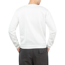 Man In White Sweatshirt Mockup, Design Template.