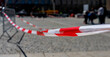 © spuno - rot weiß gestreiftes Absperrband, Bebel-Platz, Berlin
