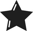 Black star icon. Flat shape rating symbol
