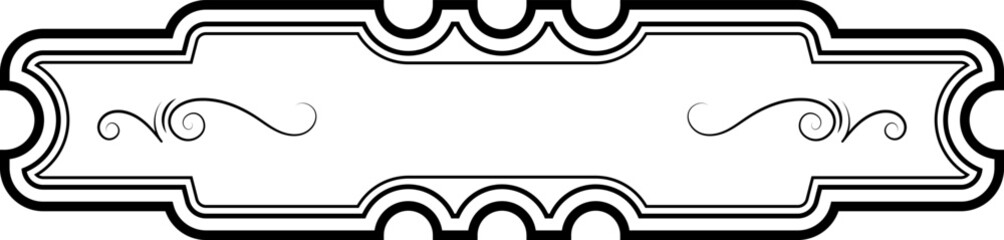 Wall Mural - ornate decorative frame. vintage wedding print template