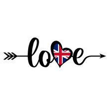 Love Flag Of United Kingdom