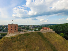 Vilnius Gediminas Tower. One Of The Most Populat And Sightseeing Object In Lithuania.