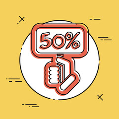 Wall Mural - Discount label icon