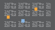 © ssstocker - Code review icon. Programmer console with color sticker task