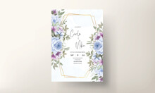 Beautiful Blomming Flower Wedding Invitation Card