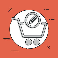 Shopping notes flat icon