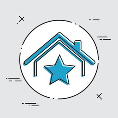 Wall Mural - Residential rating - Vector web icon