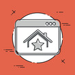 Online real estate - Favourite house - Vector flat icon