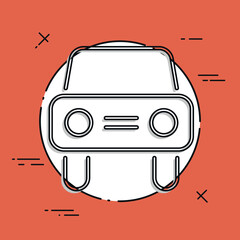 Wall Mural - Car icon - Thin series