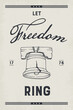 Let Freedom Ring - Liberty Bell - Black and White | Farmhouse | Print | EPS10