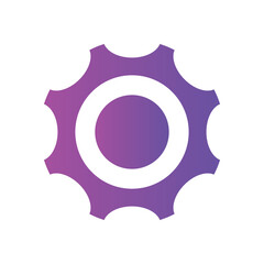 Wall Mural - Setting icon gradient color for apps or web interface with button. Set of settings, Gear, Cog icon vector. Sign flat style setting or gear
