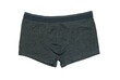 Dark gray men's underpants isolated on a white background. Minimal concept of men's underwear.
