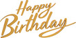 3D Rendering Element PNG Image Text Happy Birthday