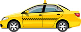 Fototapeta  - Cartoon taxi illustration