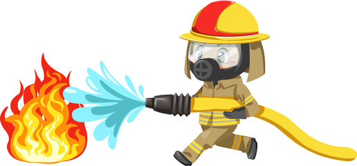 Poster - Firefighter illustration