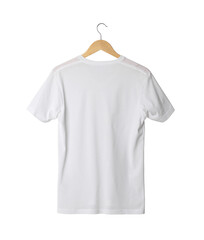 White T shirt mockup hanging, Png file.