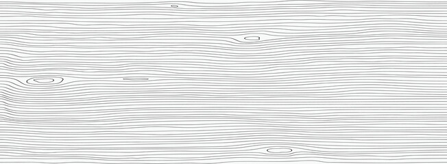 Seamless wooden pattern. Wood grain texture. Dense lines. Abstract white background. Vector illustration