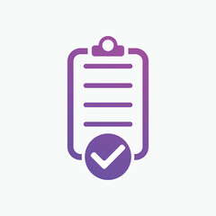 Poster - checklist icon gradient color. Vector illustration. 
