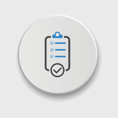 Checklist vector icon. Checklist sign symbol apps or web interface. 
