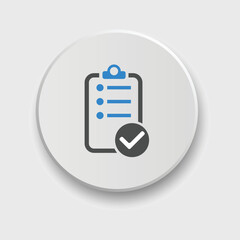Checklist vector icon. Checklist sign symbol apps or web interface. 
