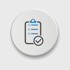 Checklist vector icon. Checklist sign symbol apps or web interface. 
