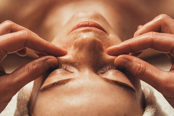 Wall Mural - beauty treatment. beauty portrait. healthy lifestyle. cosmetic beauty spa salon.